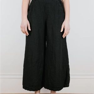 CP Shades Wendy Cropped Linen Wide Leg Pants XS